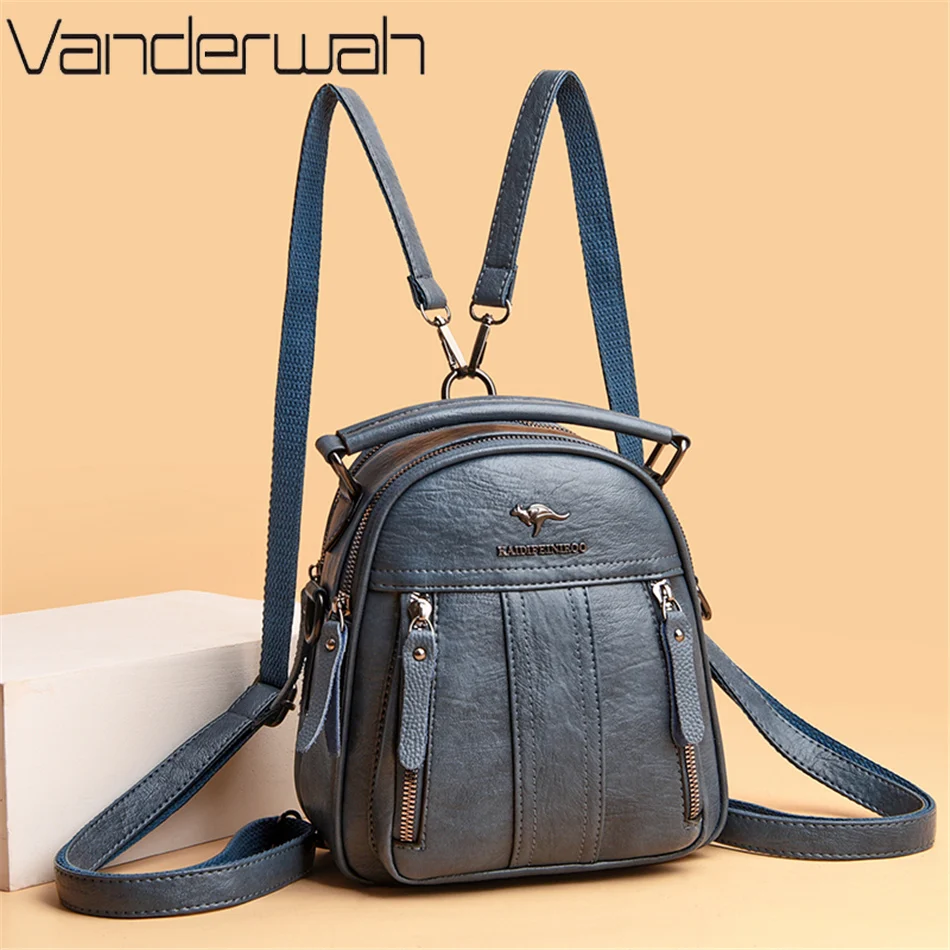 Mini Backpack Purse - 女性用4 in 1レザーバックパック,多機能ショルダーバッグ,ファッショナブルな小さなバックパック,女の子用トラベルバッグ,新しいコレクション