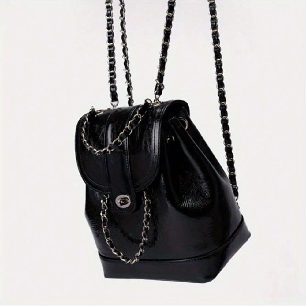 Mini Backpack Purse - 女性用ミニバックパック財布、女性用小型バックパック財布、女性用かわいいバックパック財布、チェーン付きクロスボディバッグ