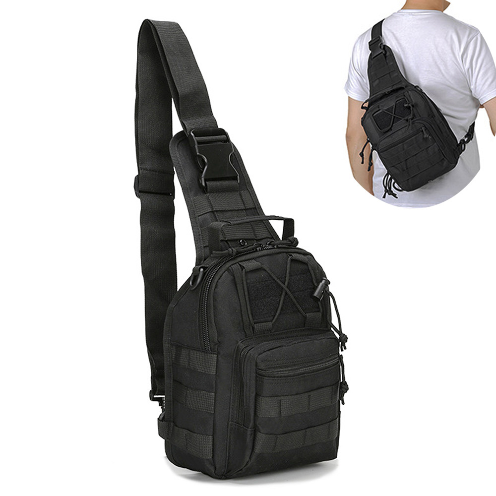 Rucksack Military Style - 男性クロスボディスリングバックパックショルダーチェストバッグ旅行アウトドアスポーツクライム戦術軍事ナイロン男性サイドメッセンジャーバッグ