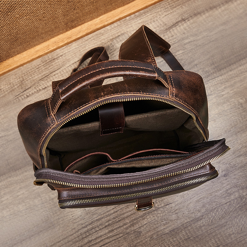 メンズ トップグレイン ワックスドレザー ラップトップ バッ - Leather Backpack Vintage のレビューと価格