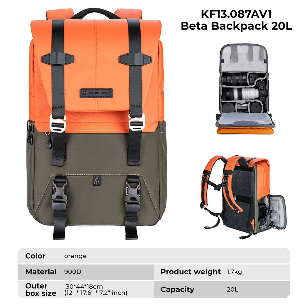 K&F CONCEPT カメラバックパック 旅行用写真撮影バ - Laptop Backpack 15.6 のレビューと価格