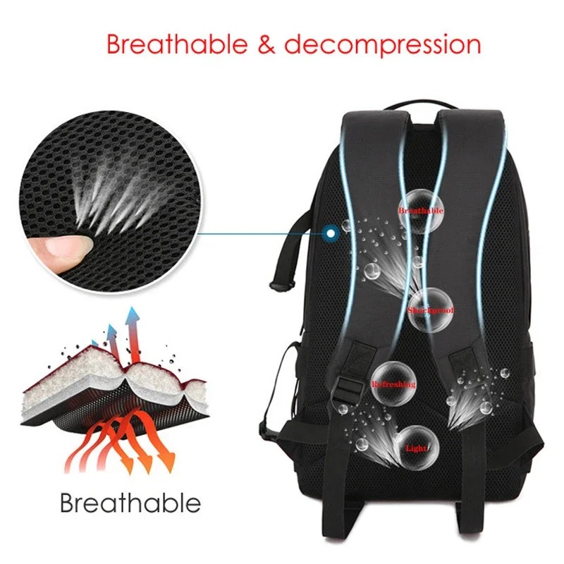 防水ビデオカメラバックパック、反射ストライプ付き、耐衝撃性ソ - Laptop Backpack 15.6 のレビューと価格