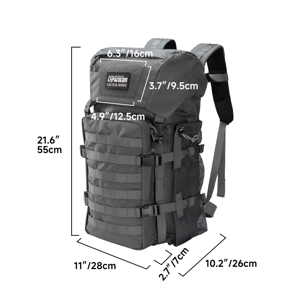 戦術的なバックパック 40L 500D ナイロン屋外ハイキン - Rucksack Military Style のレビューと価格